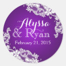 Search for lavender lace wedding stickers Elegant