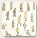 Search for people coasters Watercolor