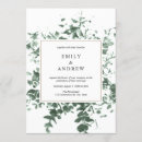 Search for eucalyptus and gold wedding invitations Green and white