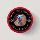 Search for funny 40th birthday badges Fortieth