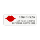 Search for red lips return address labels Feminine