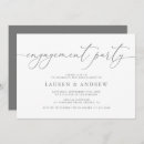 Search for silver engagement party invitations Minimalist