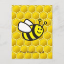 Search for flying bee postcards Yellow
