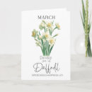Search for march birth flower cards Watercolor