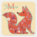 Search for fox in flowers stickers Floral