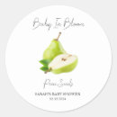 Search for pear round stickers Baby shower