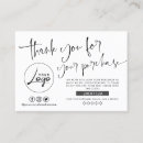 Search for thank you note business cards Social media