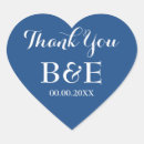 Search for bride and groom thank you stickers Blue