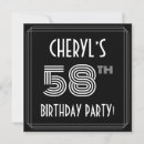 Search for 58th birthday invitations Elegant