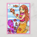 Search for mermaid paintings cards Fish
