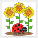 Search for ladybug square stickers Flowers