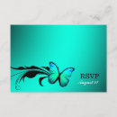 Search for butterflies rsvp cards Black