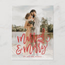Search for wedding photo christmas cards Married and merry