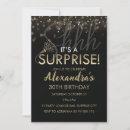 Search for mens black and gold birthday invitations Surprise party