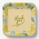 Search for yellow rose paper plates Watercolor floral