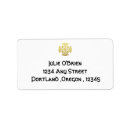 Search for elegant cross return address labels Simple