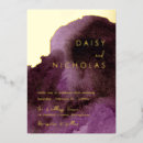 Search for amethyst wedding invitations Gold