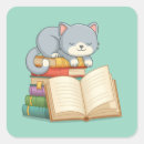 Search for cats and books stickers Reading hobby