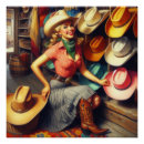 Search for retro cowgirl posters Western