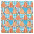 Search for red yellow blue pattern fabric White