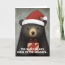 Search for black bear christmas cards Santa