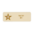 Search for gold text return address labels Stylish