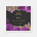 Search for black and rose gold napkins Sweet 16
