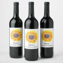 Search for sunflower wine labels Watercolor