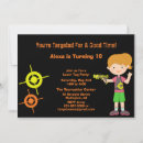 Search for girls laser tag invitations Shooting