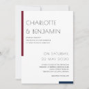 Search for burgundy and navy wedding invitations Modern