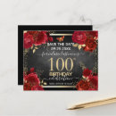 Search for 100th birthday save the date postcards Party