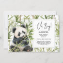 Search for panda baby boy shower invitations Watercolor