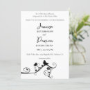 Search for birds wedding invitations Black