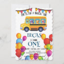 Search for school bus birthday invitations Boy