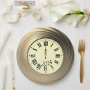 Search for clock paper plates Gold