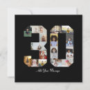Search for square 30th anniversary invitations Black and white