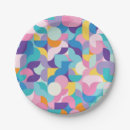 Search for mid century modern patterns paper plates Pink