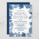 Search for coral bridal shower invitations Blue