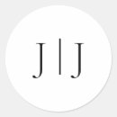 Search for couple initials wedding stickers Black and white