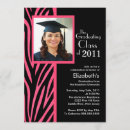 Search for zebra graduation invitations Modern