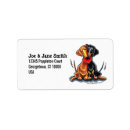 Search for dachshund lover return address labels Cartoon