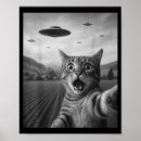 Search for ufo alien posters Cat selfie