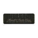 Search for gold glitter look return address labels Stylish