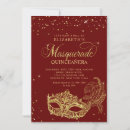 Search for red gold masquerade party invitations Daughter