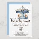 Search for teddy bear twin shower invitations Blue