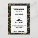 Search for camouflage birthday invitations Brown