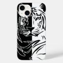Search for white tigers iphone cases Black and white