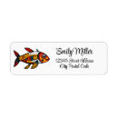 Search for cartoon fish return address labels Ocean