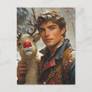 Search for cute reindeer postcards Red