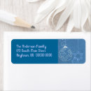 Search for ornament return address labels Snowflake